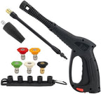 Bear Force Replacement Pressure Washer Spray Gun Kit With Lance, 5 Spray Tips, Turbo Nozzle & Holder - Compatible With Portland, Husky, Ford, Pulsar, ShopForce, Taskforce Powerwasher by BEARFORCE
