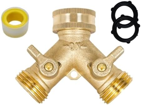 3/4 Inch 2/4-Way Brass Garden Hose Splitter Tap Y-Type Watering Connector Distributor for Outdoor Faucet(YtypeUSA) by Unknown