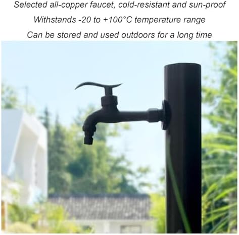 Stainless Steel Outdoor Faucet Vertical Garden Hose Stand - Durable Freestanding Water Column for Garden, Patio, Yard Use - Rust-Resistant 304 Design - Image 2