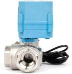Motorized Ball Valve 3/4 in NPT U.S. Solid WiFi Smart 3-Way 304 Stainless Steel Electric USB Powered LED Indicator NSF Certified for Water Control and Irrigation - Image 4