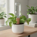 Terracotta Self Watering Spike for Plants, Natural Clay Irrigation Stake Fits Standard Bottles, 7.1 Inch Garden Dripper for Indoor Potted Plant Care (1 Pack) - Image 3