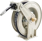 VEVOR Oil Hose Reel, 1/2 inch x 33 ft Retractable, Spring Driven Auto Swivel Rewind, Max 3625 PSI, Heavy-Duty Carbon Steel Construction with Steel Wire Braided Hose, for Engine / Gear / Hydraulic Oil by VEVOR