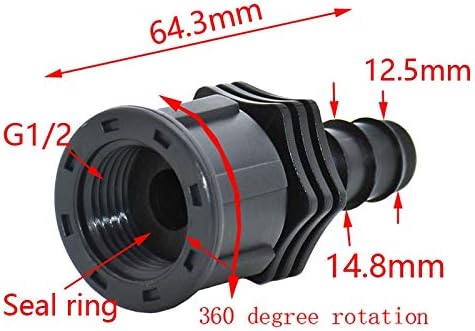 10pcs Drip Irrigation Female 1/2 To The 16mm Hose Connector 1/2 End Cap Barb Tap Hose Connector Adapter - Image 3