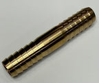 Three Pack - 1/2 Inch Brass Insert Coupling Connector, Brass Barbed Fitting for Waterlines, Plumbing and Irrigation Tubing, 1/2 Insert x 1/2 Insert Coupling by Unknown