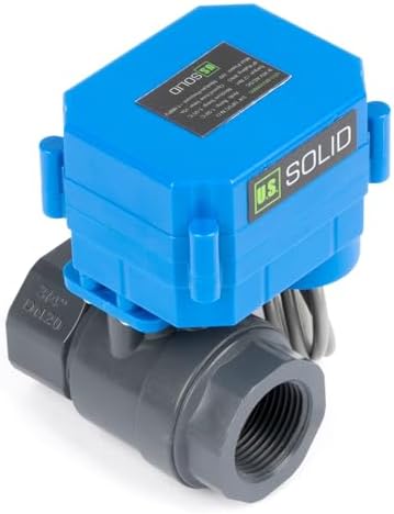 U.S. Solid 3/4" UPVC Motorized Ball Valve - Normally Open Plastic Electrical Ball Valve with Full Port, 2 Wire Auto Return, 9-36V AC/DC, N.O. - Image 5