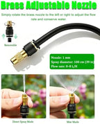 360 Bendable Drip Irrigation Kit, Brass Sprinkler Garden Watering System, Adjustable Cooling Mist Sprinkler for Fence, Lawn, Dust Control Misting - Image 4