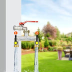 Freeze Proof Brass Water Manifold Splitter with Ball Valve (2 Way) - Image 4