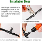 Drip Irrigation Kit,116FT DIY Premium Automatic Garden Watering Sprinkler System for Lawn Raised Bed Greenhouse Plant with 1/4'' and 1/2'' Tubing,Drip Emitters,Nozzels,Connectors Barbed Fittings - Image 5