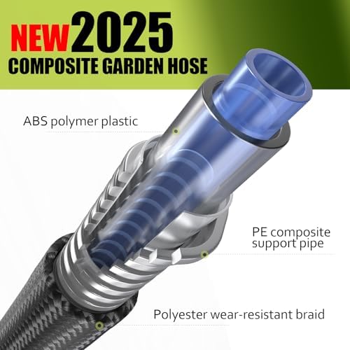 Relxitl Garden Hose, Flexible Water Hose, Ultra Lightweight Non-Expanding hose with 10 Function Sprayer, Leak proof, Pressure Resistant for Yard, Outdoor (Green, 50FT) - Image 2