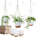 3 Pack Self Watering Hanging Planters for Indoor Plants Large 10/8/7 Inch by Bouqlife