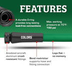 Flexzilla Colors Garden Hose 5/8 in. x 100 ft., Lightweight All-Weather Water Hose, Durable and Flexible, Leak-Free Connections, Forest Green - Image 3