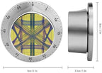 Mechanical Kitchen Timers for Cooking,Yellow and Purple Plaid Printed 60 Minute Magnetic Countdown Timer,Cute Cooking Timers with Alarm,Stainless Steel Time Timer Manual No Batteries Required - Image 2