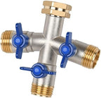 EJW Hose Splitter 3 Way, Garden Hose Splitters,High Flow Garden HoseSplitter, Heavy Duty Faucet Splitter,three wayHose Connector，Spigot Splitter, three Way Hose Manifold Valve 3/4 Inch GHT Thread. by Unknown