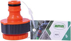 Amig - Adapter And Reducer For Faucet Fittings | 1/2" And 3/4" | Quick And Easy Connection For Water Pipes | Frost And UV Resistant | ABS Plastic And Rubber | Orange And Grey - Image 4