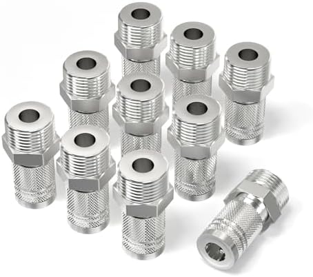 GASHER 10PCS 3/4-Inch Male Industrial Coupler,1/4 Basic Flow Quick Connect Air Coupler by GASHER