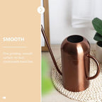 Vintage Stainless Steel Watering Can 1.5l with Long Spout for Garden and Indoor Plants, Copper Color Succulent Watering Pot for Flower Care - Image 3