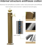 Freeze Crack Garden Hose Holder Faucet - Freestanding Outdoor Retro Post Brass Faucet for Car Washing and Watering - Yard Hydrant Water Feature Fountain(Size:Height 85cm) - Image 3
