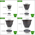 Usocik 16 Inch Outdoor Planters, 4 Pack, Copper Plaid - Image 4