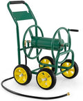 Goplus Garden Hose Reel Cart, 330ft 5/8" or 400ft 1/2" Large Capacity, Heavy-Duty Metal Hose Cart w/4 Wheels, Portable Water Hose Organizer for Outdoor Yard Planting Lawn by Goplus