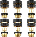 Quick Connect Hose Fittings Male and Female Set, 3/4 Inch Aluminum Garden Hose Fitting Quick Connector with Rubberized Grips, Water Hose Connector for Garden (6 Set) by Unknown