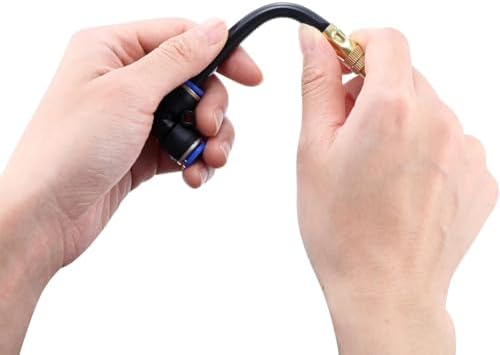 Brass misting nozzle tee with 8-inch built-in hose adjustable 360° rotation for outdoor patio garden cooling system Atomizing nozzle + 8mm tee belt 10 meters PE pipe - Image 5