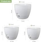 WSMKSZ 12/10/9 inch Self Watering Pots for Indoor Outdoor Plants, Set of 3 - Image 2