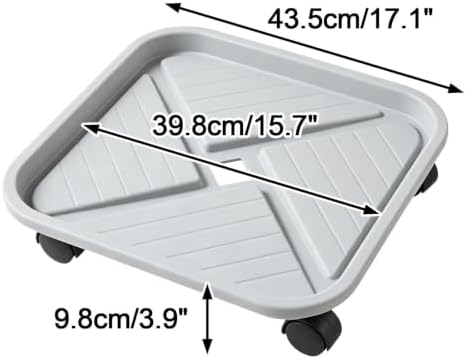 Rolling Plant Stand with Water Drawe, Bottom Watering Tray with Wheels - Image 2