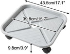 Rolling Plant Stand with Water Drawe, Bottom Watering Tray with Wheels - Image 2