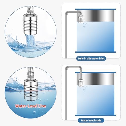 4Pcs Automatic 304 Stainless Steel Water Float Valve, 1/2Inch to 3/4Inch Automatic Water Shut Off Float Valves, Auto Water Level Control System for Water Tank, Livestock Trough, Pool, Garden Hose - Image 5