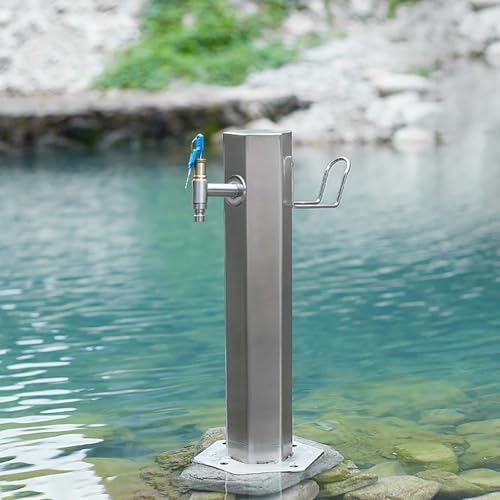 Durable Veal Garden Water Column with Faucet - Outdoor Floor Mount Tap, Antifreeze Hose Holder for Patio, Backyard, Villa & Park - Convenient Garden Watering Solution by Unknown