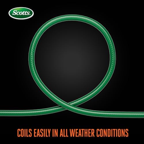 Scotts 50 ft. Heavy Duty Garden Hose – 5/8 in. Diameter, 4-Ply, 400 PSI High-Pressure, Easy-to-Coil Water Hose with Crush-Resistant Couplings and Twist-Resistant Collar for Lawn and Garden - Image 6