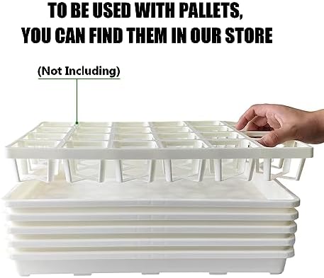 RooTrimmer 5 Pack Nursery Pot Tray, Carrying and Holding Plant Tray for Pot 24 Cell Carrying Holder Drainage Watering Plant Tray (White) - Image 5