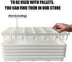 RooTrimmer 5 Pack Nursery Pot Tray, Carrying and Holding Plant Tray for Pot 24 Cell Carrying Holder Drainage Watering Plant Tray (White) - Image 5