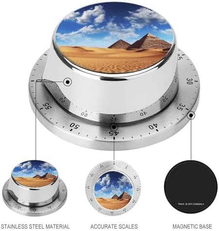 Mechanical Kitchen Timers for Cooking,Desert Sky Printed 60 Minute Magnetic Countdown Timer,Cute Cooking Timers with Alarm,Stainless Steel Time Timer Manual No Batteries Required - Image 3