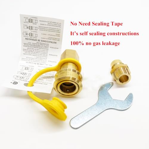 3/4" Male Solid Brass Dual Fuel Generator Natural Propane Hose Quick Connect Disconnect Fittings Convert for Pipe Natural Gas Supply for Generators - Image 4