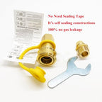 3/4" Male Solid Brass Dual Fuel Generator Natural Propane Hose Quick Connect Disconnect Fittings Convert for Pipe Natural Gas Supply for Generators - Image 4