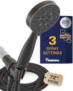 HammerHead Metal 3-Spray Shower Head with Handheld High Pressure, Long Hose by HammerHeadShowers