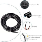 Brass Mist Nozzle Tee with Built-in Hose, 360 Degree Rotation Adjustable, Garden Watering System Mist Parts and Accessories Atomizing nozzle + 12mm tee belt 10 meters PE pipe - Image 4