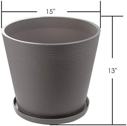 Kozyard 4Packs Round Planter Indoor Outdoor Plant Pots - Image 7