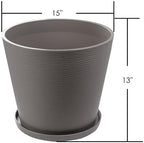 Kozyard 4Packs Round Planter Indoor Outdoor Plant Pots - Image 7