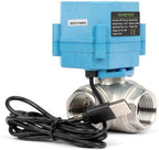 U.S. Solid 3/4 inch NPT WiFi Smart Motorized Ball Valve, NSF Certified Stainless Steel 3-Way 4-Position Electric Valve for Drinking Water, HVAC, Solar Bypass; USB Powered with LED Flow Window - Image 3