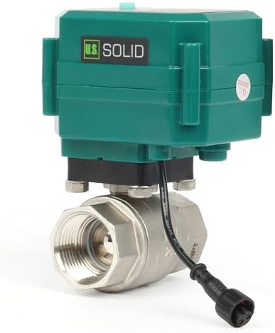 U.S. Solid 1 in Smart WiFi Motorized Ball Valve Brass NPT with App Control and Manual Switch 110V AC IP67 - Image 4