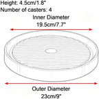 Plastic Trays for Plants with Wheels, Drip Trays for Potted Plants, 2 Pcs - Image 2