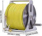 Stainless Steel Wall Mounted Hose Reel, Portable Stainless Steel Garden Holder Storage Durable for Atering Flowersyard Lawn Farm Patio(35m Water Pipe) - Image 4