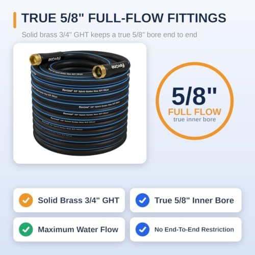 FEVONE Kink Free Garden Hose 25 ft, Heavy Duty Water Hose - Image 3