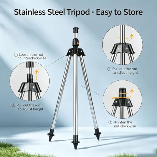 Oscillating Lawn Sprinklers, Sprinkler Tripod for Large Area - Image 7