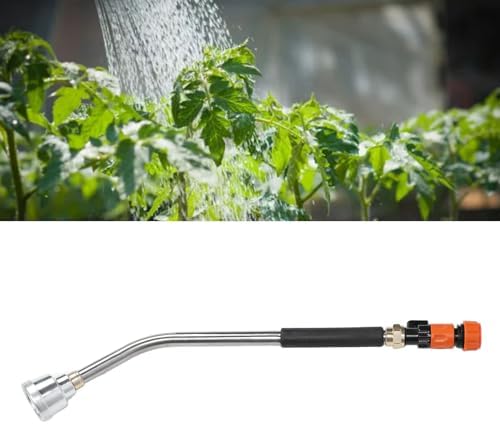 FTVOGUE Garden Hose Watering Wand Press Switch Control Ergonomic Design Stainless Steel Aluminum Construction with Adjustable Spray Patterns for Plants Cars AC Yards (60CM) - Image 3