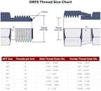 TITAN FITTINGS | T43-FFX45-08-08 | 1/2" Hose x 1/2" ORFS Female Swivel, 45° ; Elbow Crimp Fitting - Image 3