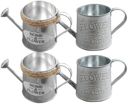 EXCEART 12 pcs Retro Iron Bucket Flowerpot Decorative Storage Containers for Home Decor Garden Display and Rustic Centerpieces by EXCEART