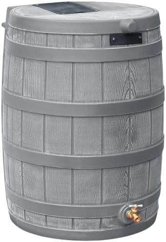Good Ideas Rain Wizard Water Collection Barrel, 50 Gallon, Gray by GoodIdeas